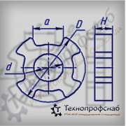 Амортизатор 46x19x8 резиновый звездочка 4 угольный с отверстием ПФ-2767