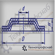 Диафрагма 50x5x10 клапана резинотканевая ПФ-1828