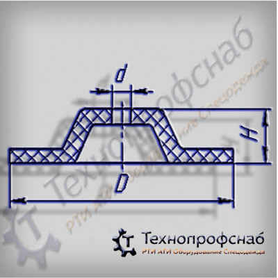 Диафрагма 52x28x3 клапана резиновая ПФ-3088 Диафрагма 52x28x3 клапана резиновая ПФ-3088