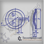 Диафрагма 63x13x2 кордовая для клапана редукционного воздушной системы ПФ -4042