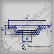Диафрагма 150x22,5 редукционного клапана резинотканевая ПФ-1128
