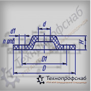 Диафрагма 100x80x10x9x10 резинотканевая ПФ-3818