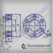 Диск 100x10x10x3 резинотканевый 7 отверстий ПФ-2687