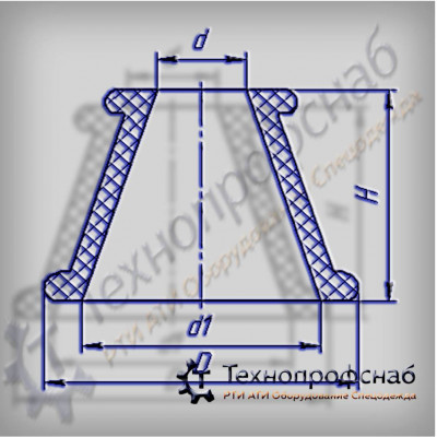 Элемент 90x75x50x85 соединительный резиновый ПФ-2163 Элемент 90x75x50x85 соединительный резиновый ПФ-2163