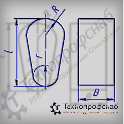 Элемент 47,5x35 R=14 r=11 упругий ПФ-4196 Элемент 47,5x35 R=14 r=11 упругий ПФ-4196