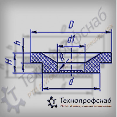 Мембрана 39x30x19,2x6x4 R=0,4 насоса НШ-71-3 ПФ-3857 Мембрана 39x30x19,2x6x4 R=0,4 насоса НШ-71-3 ПФ-3857
