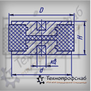 Муфта 36x35x25 тахогенератора предельного регулятора двигателя ПФ-3223