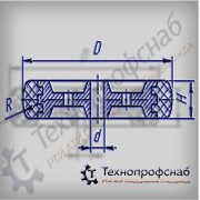 Обрезинивание 250x25x40 R=25 колеса ПФ-3486