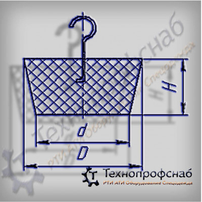 Пробка 60x51x50 резиновая с крюком ПФ-1637 Пробка 60x51x50 резиновая с крюком ПФ-1637