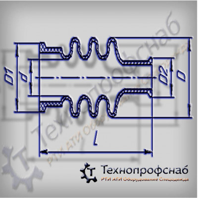 Рукав 83x53x60x125 гофрированный резиновый ПФ-989 Рукав 83x53x60x125 гофрированный резиновый ПФ-989