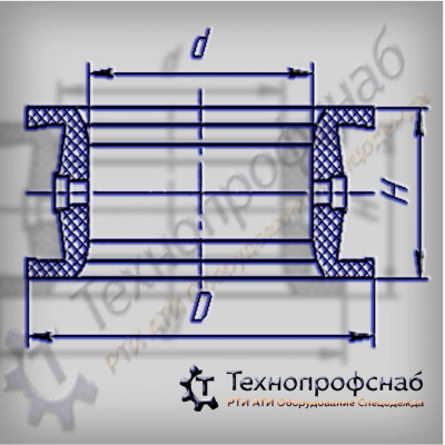 Уплотнение 117x78x50 клинкета системы забортной воды ПФ-3702 Уплотнение 117x78x50 клинкета системы забортной воды ПФ-3702
