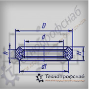 Уплотнение 130x107x118x16x12 штока поршня главного двигателя ПФ-3000