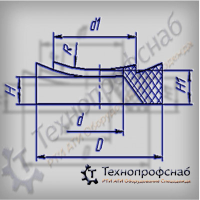 Уплотнение 57x40x30x28x22 R=74 вставки корпуса силового насоса ПФ-3820 Уплотнение 57x40x30x28x22 R=74 вставки корпуса силового насоса ПФ-3820