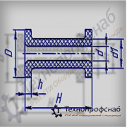 Вставка 85x38x48x208x5 пневмоклапана резиновая ПФ-3337