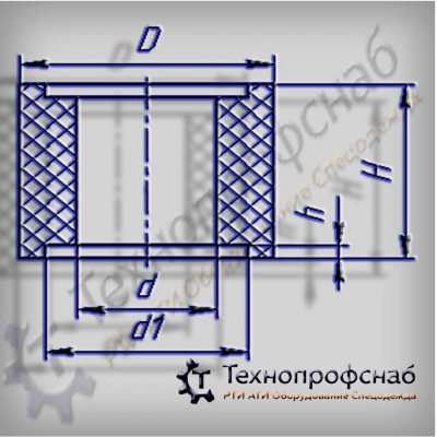 Втулка 40x22x34x34x2 компрессора резиновая ПФ-2167 Втулка 40x22x34x34x2 компрессора резиновая ПФ-2167