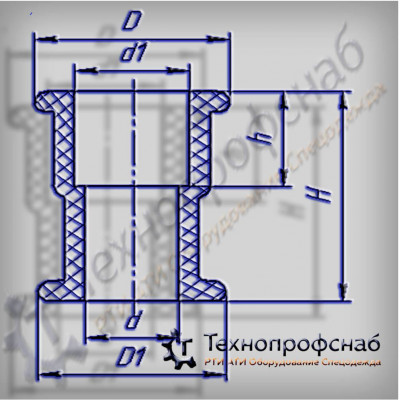Втулка 32x30x18x20x35x15 соединения трубороводов резиновая ПФ-3272 Втулка 32x30x18x20x35x15 соединения трубороводов резиновая ПФ-3272