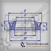 Манжета 19,2x17,8x7,8x6,8x9x7 насоса гидродомкрата ПФ-3173