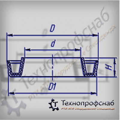 Манжета 164x158,5x127,5x25 резино-тканевая поршня рулевой машины ПФ-2159 Манжета 164x158,5x127,5x25 резино-тканевая поршня рулевой машины ПФ-2159