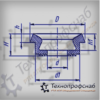Манжета 50,5x40x17x12x4x8 резиновая водяного насоса ПФ-878 Манжета 50,5x40x17x12x4x8 резиновая водяного насоса ПФ-878