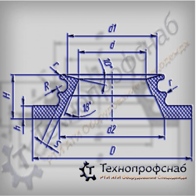 Уплотнение 136x112x112x2x9x1,5 R=1,5 r=0,3 ваерного барабана ПФ-220 Уплотнение 136x112x112x2x9x1,5 R=1,5 r=0,3 ваерного барабана ПФ-220