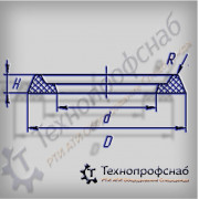 Уплотнение тарелки клапана Dy 100 (130х85х15) R=3,5 ПФ-3179